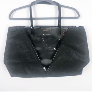 VICTORIA’S SECRET | Black Tote Bag Clear Section